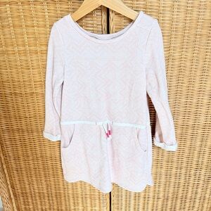 Oshkosh Girls' Pastel Pink Knit Drawstring Pocket Dress